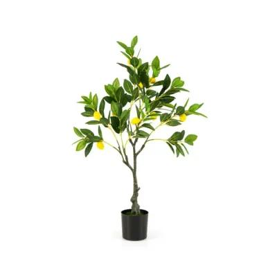 Hivvago Artificial Lemon Tree 2.6/4/5.2 Feet Tall Fake Lemon Plant wuth Lemon Fruits