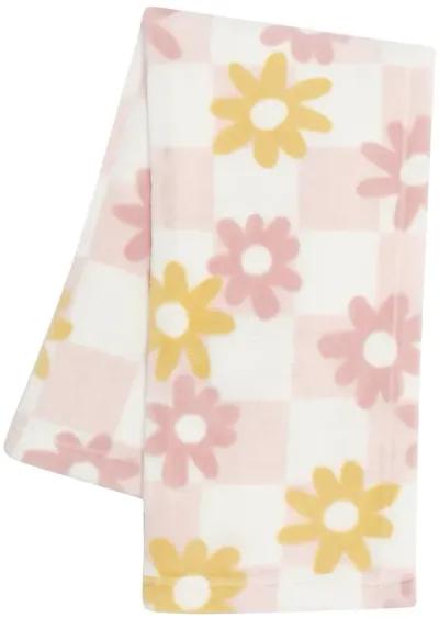 Lambs & Ivy Daisy Dreams Soft & Cozy Luxury Fleece Checkered Baby Blanket