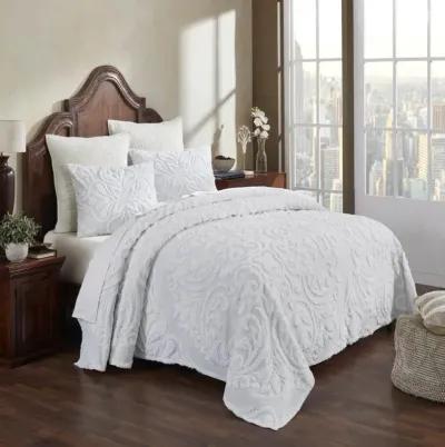 100-Percent Cotton Chenille 3-Piece Coverlet Bedspread Set