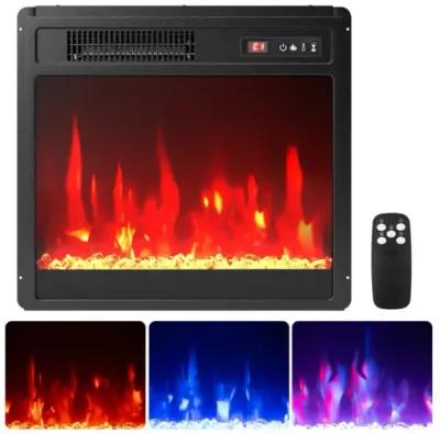 Hivvago 18 Inch Electric Fireplace Insert Fireplace Heater with Overheat Protection