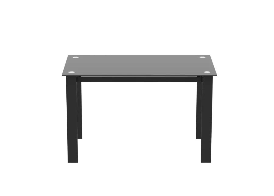 Hivvago Easy to Clean Heavy Duty Tempered Minimalist Glass Top Dining Table