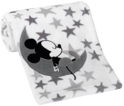 Disney Baby Mickey Mouse White/Gray Celestial Fleece Blanket by Lambs & Ivy