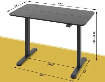 Costway Electric Standing Desk Height Adjustable Sit to Stand Computer Workstation Home Office Natural