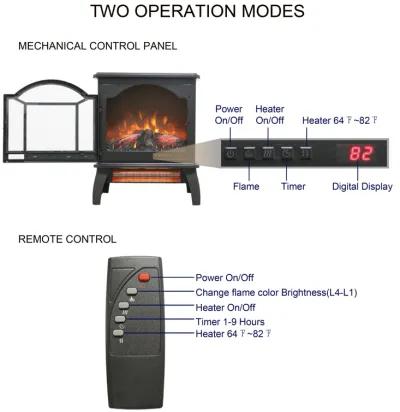 18 Inch 3D Infrared Electric Stove With Remote Control 0002