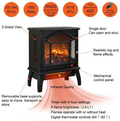 18 Inch 3D Infrared Electric Stove With Remote Control 0002