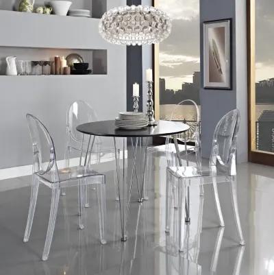 Hivvago Stackable Clear Acrylic Dining Chair for Indoor or Outdoor Use