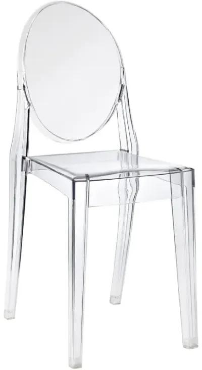 Hivvago Stackable Clear Acrylic Dining Chair for Indoor or Outdoor Use