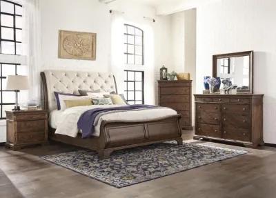 Trisha Yearwood Dottie Upholstered California King Sleigh Bed