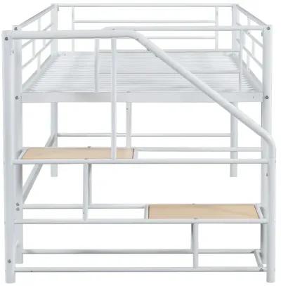 Merax Mid Loft Bed with Storage Stairs