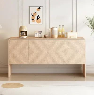 60"L Sideboard with 4 Doors and Rebound Device