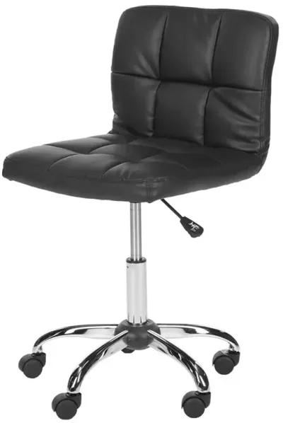 Modern Black Faux Leather Cushion Home Office Desk Chair