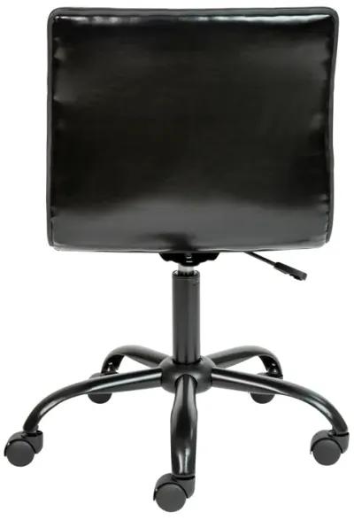 Alan Low Back Designer Armless Ribbed Swivel Task Office Chair