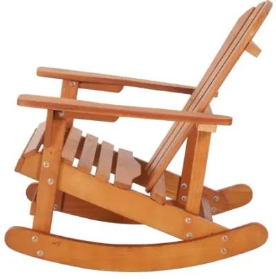 Walnut Brown Adirondack Rocking Chair - Outdoor Furniture