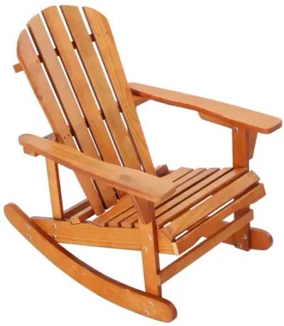 Walnut Brown Adirondack Rocking Chair - Outdoor Furniture