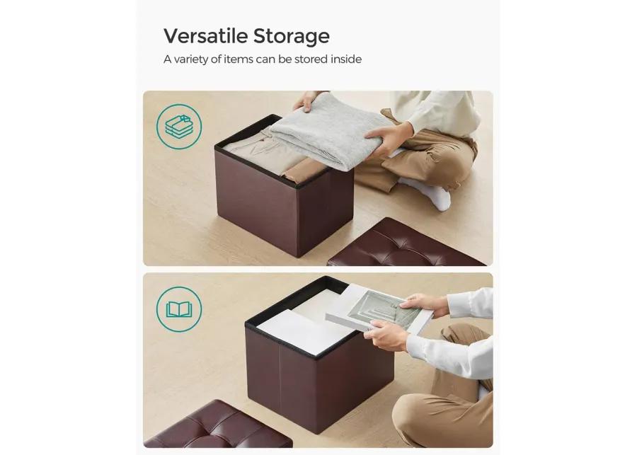 Small Folding Storage Ottoman