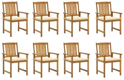 vidaXL Garden Chairs with Cushions 8 pcs Solid Acacia Wood