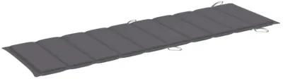 vidaXL Sun Lounger Cushion Anthracite 73.2"x22.8"x1.6"