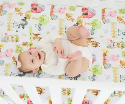 Super Soft Fitted Crib Sheet - Farm Animals