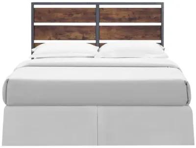 Belen Kox Rustic Industrial Queen Bed - Brown Finish, Belen Kox