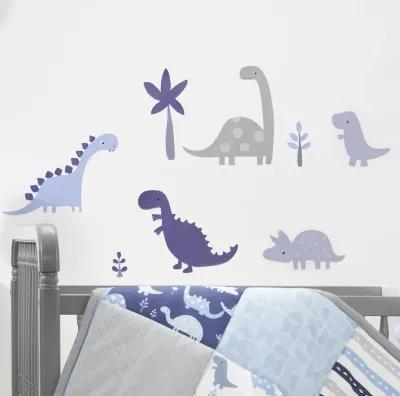 Bedtime Originals Roar Blue/Gray Dinosaur 5-Piece Nursery Baby Crib Bedding Set