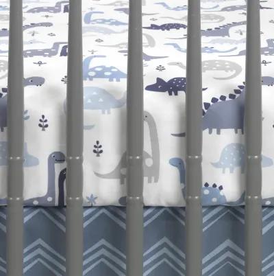 Bedtime Originals Roar Blue/Gray Dinosaur 5-Piece Nursery Baby Crib Bedding Set