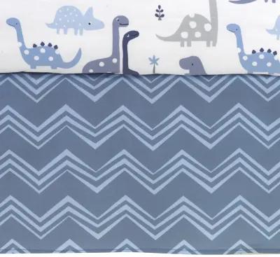 Bedtime Originals Roar Blue/Gray Dinosaur 5-Piece Nursery Baby Crib Bedding Set