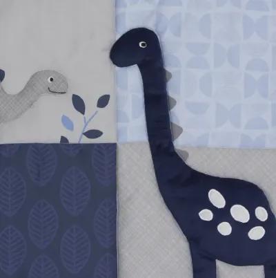 Bedtime Originals Roar Blue/Gray Dinosaur 5-Piece Nursery Baby Crib Bedding Set