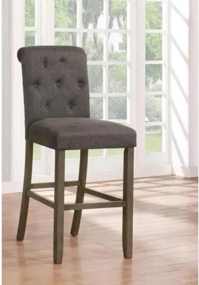 Balboa Tufted Back Bar Stools Grey and Rustic Brown (Set of 2)