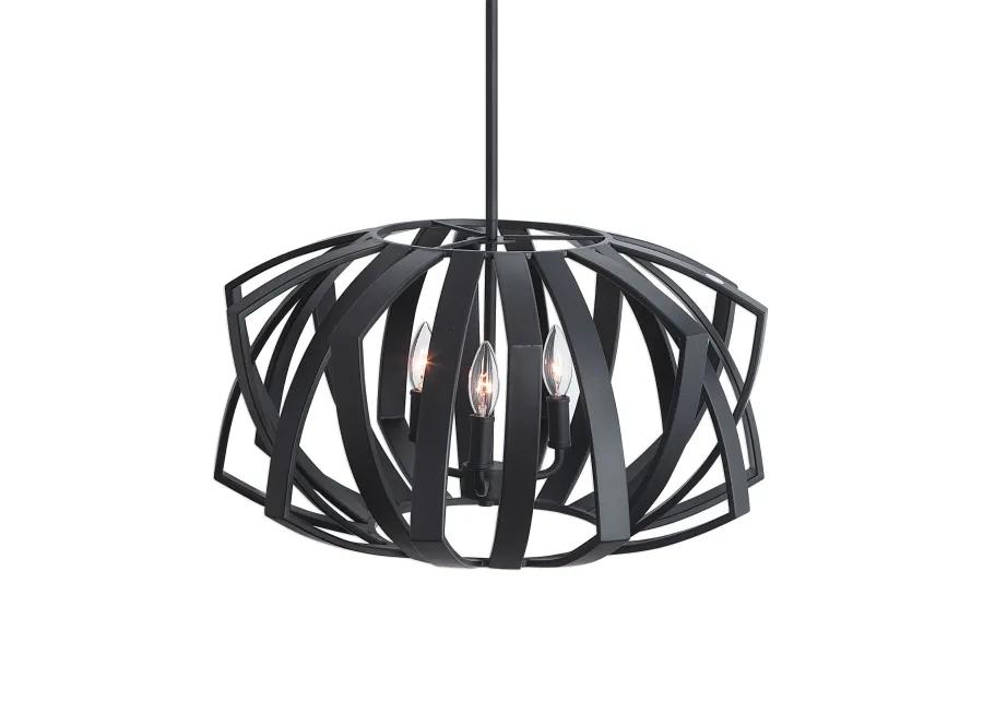 Uttermost Thales Black Geometric 3 Light Pendant