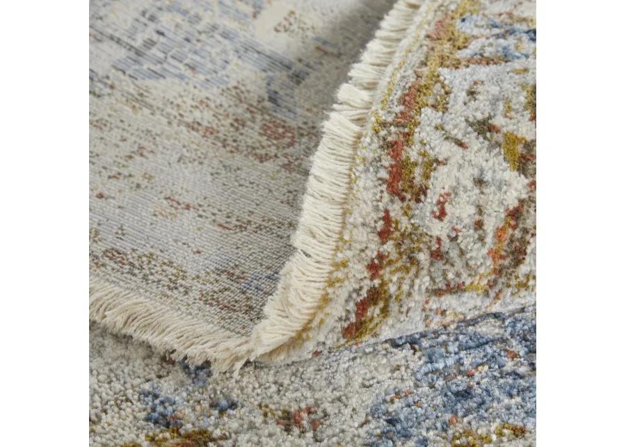 Kaia 39HWF Ivory/Orange/Blue 3' x 8' Rug