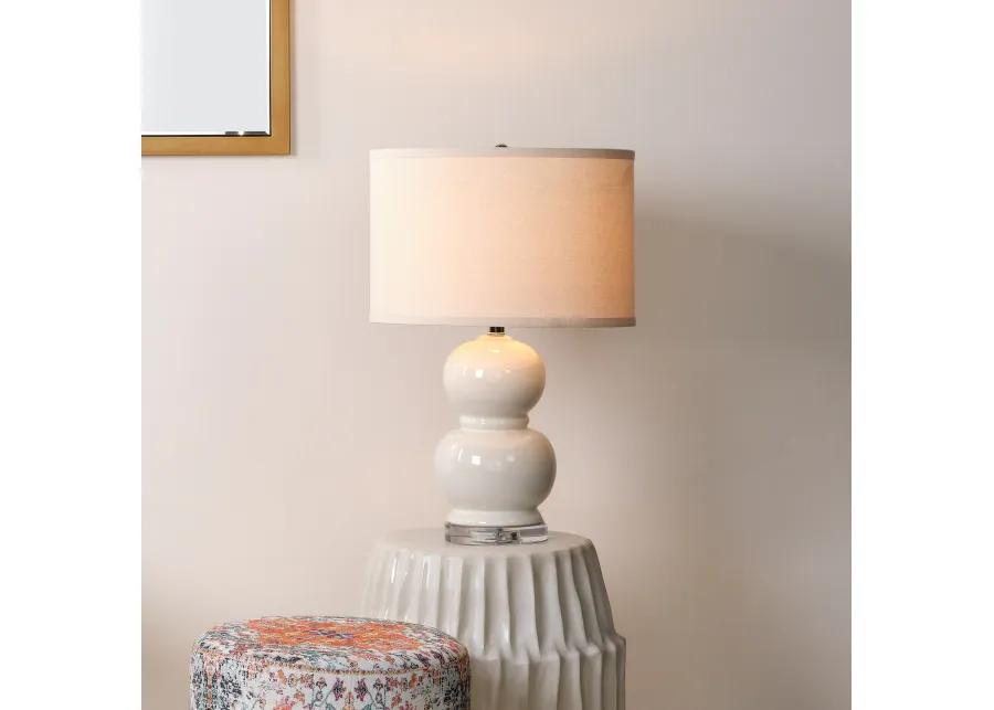 Bubble Ceramic Table Lamp, Cream