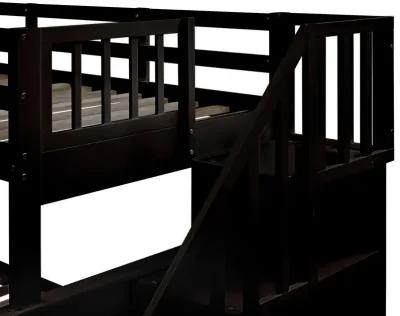 Merax Bunk Bed with Trundle and Guard Rail