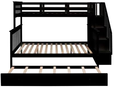 Merax Bunk Bed with Trundle and Guard Rail