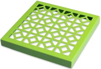 Breeze Block Metal Wall Tile: 7' x 7' Greenery