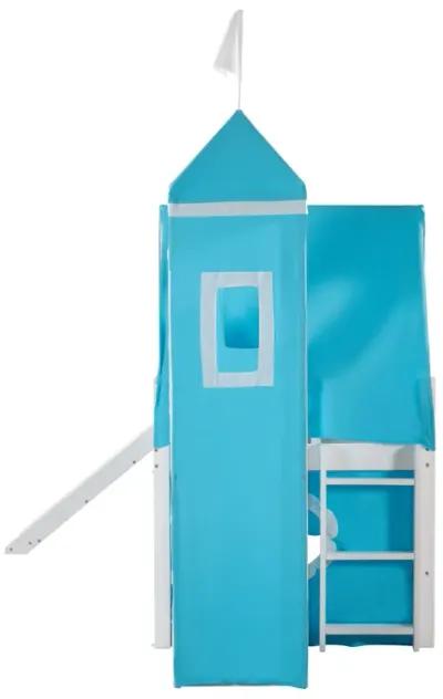 Merax Castle Loft Bed with Slide and Tent