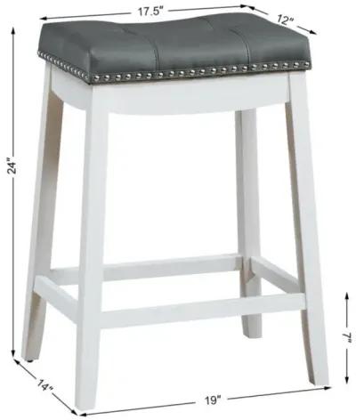 Hivvago Set of 2 24-Inch Height Backless Counter Stool with Footrest