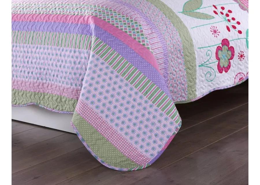 MarCielo Kids Floral Quilt Bedspread Set For Teens Girls Boys.