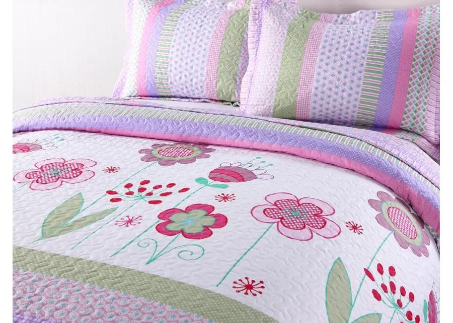 MarCielo Kids Floral Quilt Bedspread Set For Teens Girls Boys.