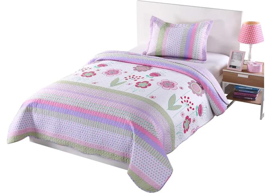 MarCielo Kids Floral Quilt Bedspread Set For Teens Girls Boys.