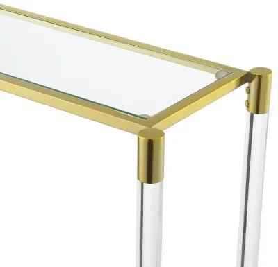 Convenience Concepts Royal Crest 2 Tier Acrylic Glass Console Table