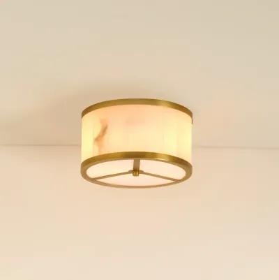 Upsala Alabaster Flush Mount Ceiling Light, Small