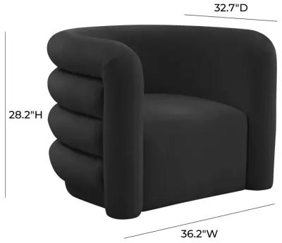 Curves Velvet Lounge Chair