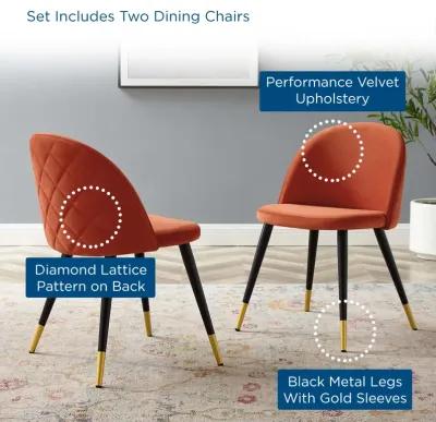 Cordial Performance Velvet Dining Chairs - Set of 2