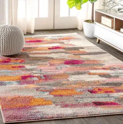 Contemporary Pop Modern Abstract Brushstroke Area Rug