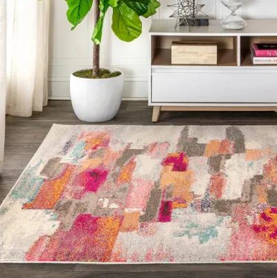 Contemporary Pop Modern Abstract Brushstroke Area Rug