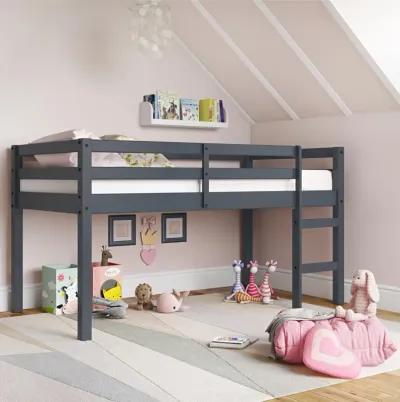 Milton Junior Twin Size Wooden Loft Bed for Kids