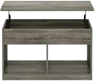 Furinno Jensen Lift Top Coffee Table, French Oak Grey