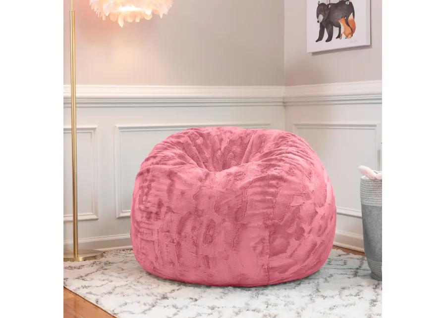 Jaxx Saxx 3 Foot Bean Bag Chair - Faux Fur - Fun Colors