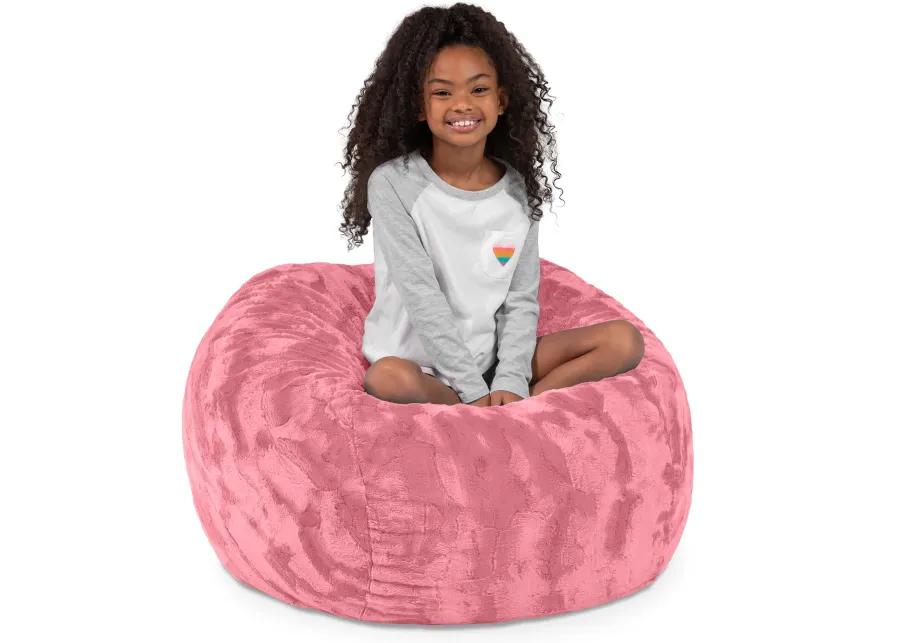 Jaxx Saxx 3 Foot Bean Bag Chair - Faux Fur - Fun Colors