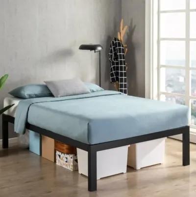 Hivvago Twin size 18 Inch Easy Assemble Metal Platform Bed Frame Wooden Slats